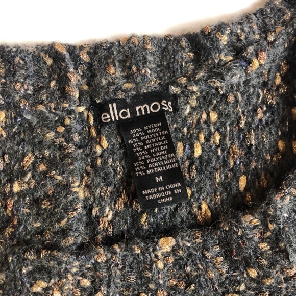 NWOT, Metallic Ella Moss Back Buttoned, Dolman Sleeve Sweater - Picture 9 of 11